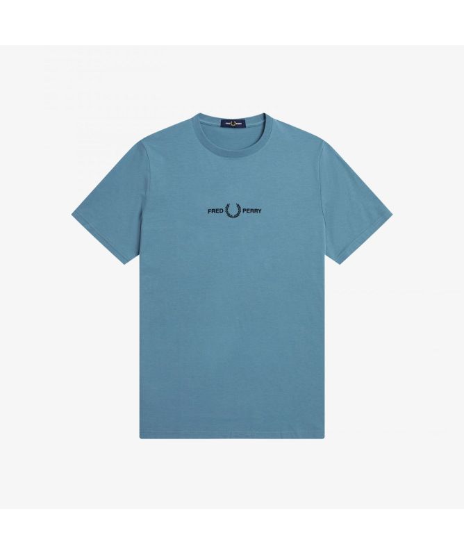 Fred Perry Crew Neck Embroidered T-Shirt | White-M4580-100