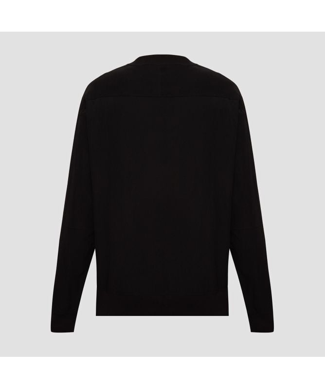 スウェット・トレーナー Boss Black Stretch Cotton Sweatshirt BOSS - Stretch-cotton sweatshirt with sandwich logo - Black