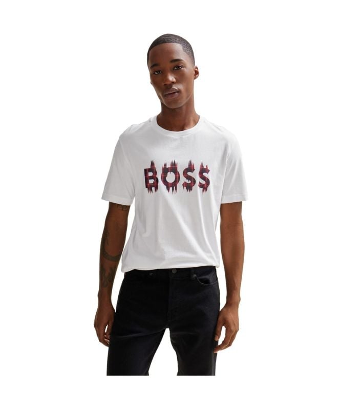 Tシャツ・カットソー BOSS Men T-shirt White 50537488 100 Boss Teeheavy Boss T-Shirt | White-50510009-100 | Kular Fashion