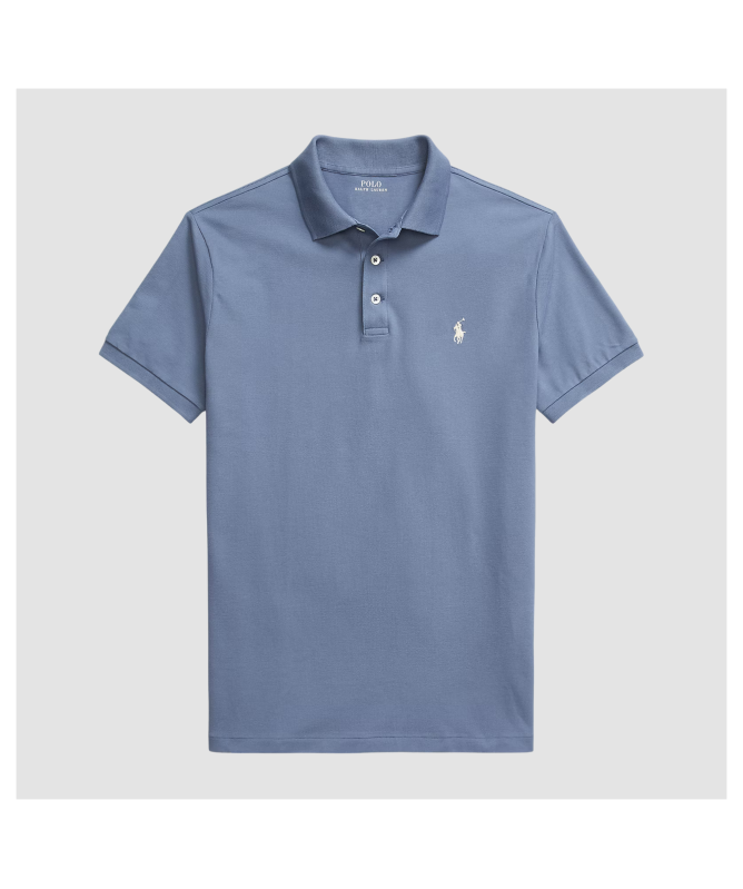 ★POLO RALPH LAUREN★ Custom Slim Crew Neck T-Shirt Blue MNP Polo Ralph Lauren Custom Slim Fit Stretch Mesh Polo Shirt