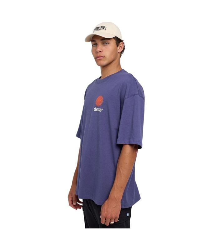 Deus Ex Machina Oversize Fit Strata T-Shirt | Blue-DMF241762