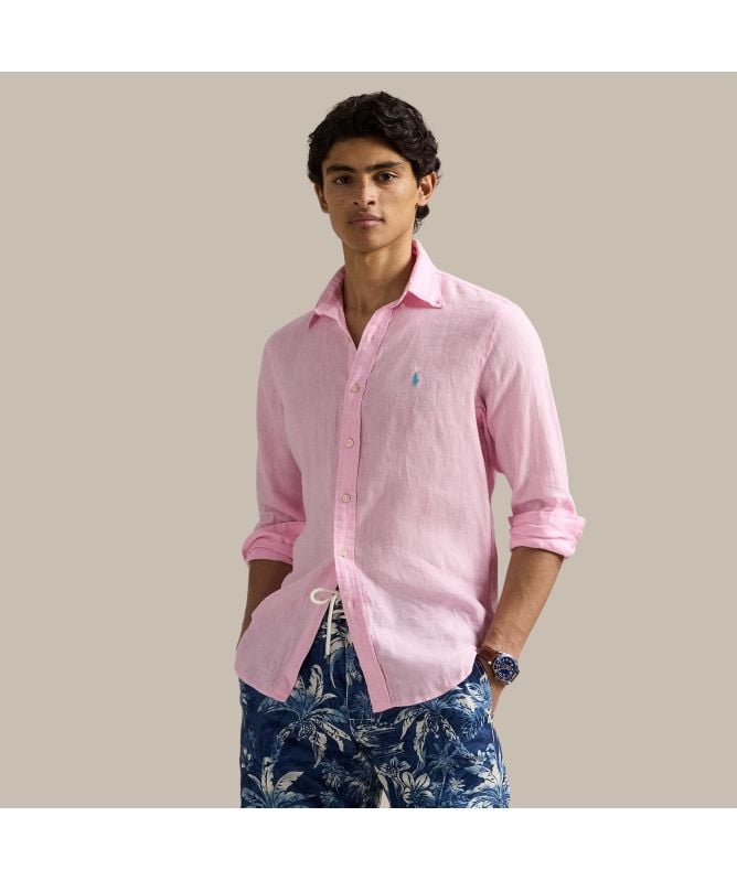 Polo Ralph Lauren Custom Fit Linen Shirt | Navy