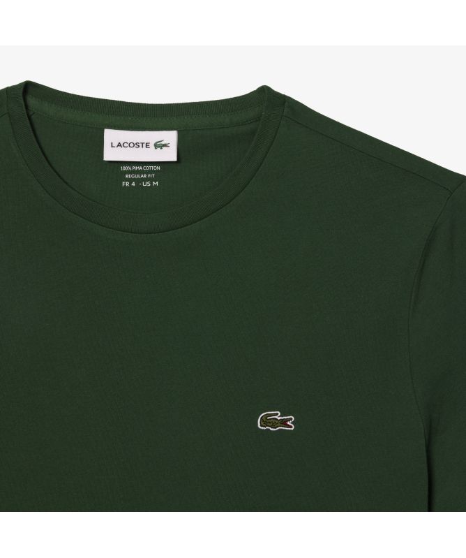 Tシャツ・カットソー LACOSTE Men T-shirt Green TH6709 132 Lacoste Pima Cotton Small Chest Logo T-Shirt | Blue-TH6709
