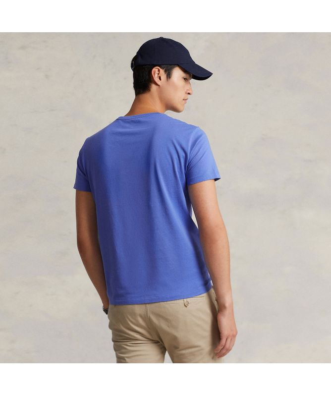 ★POLO RALPH LAUREN★ Custom Slim Crew Neck T-Shirt Blue MNP Polo Ralph Lauren Custom Slim Fit Jersey Crewneck Short