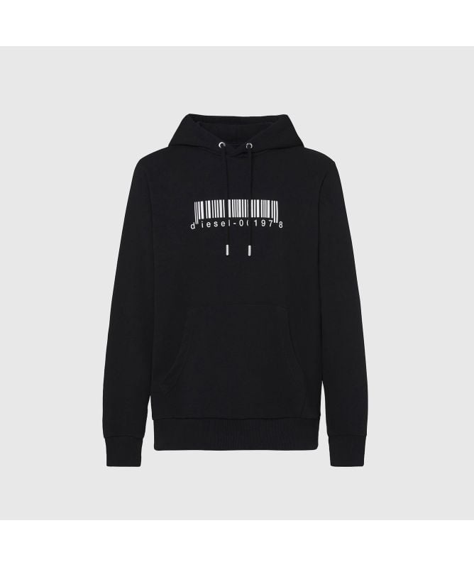 パーカー・フーディ DIESEL SlopR1 Hood Black A164010HYAT9XX A164010HYAT9XXSS25 Men's Hoodie with small logo | Black | Diesel