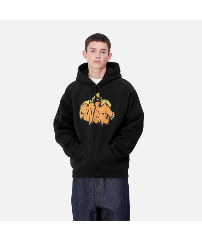 Carhartt WIP Loose Fit Yute Hoodie | Black-I033937-89 -kular