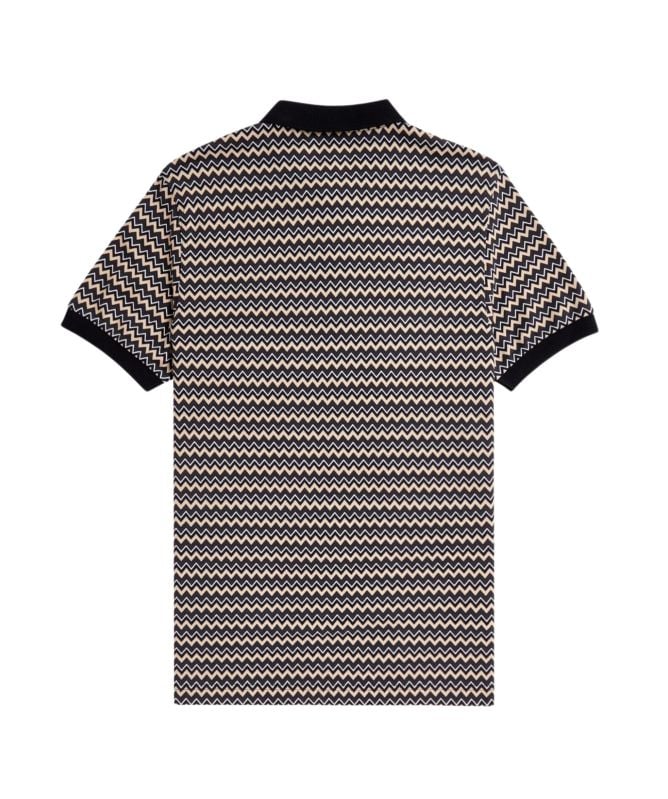 Fred Perry Zig Zag Polo Shirt | Brown - M8614