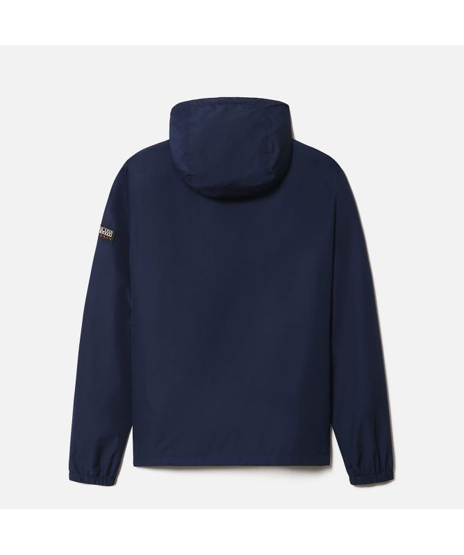 NAPAPIJRI アノラックパーカー ブルー フリース Napapijri Geographic Rainforest Winter Anorak Jacket Blue