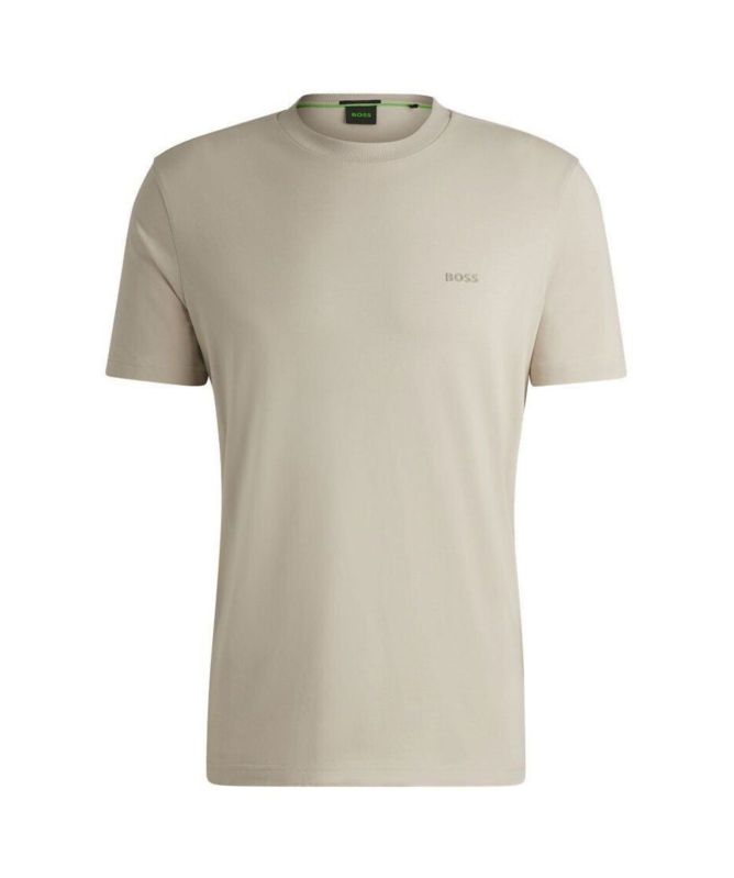 Tシャツ・カットソー BOSS Men T-shirt Sage 50506373 357 BOSS - Regular-fit T-shirt in stretch cotton with contrast