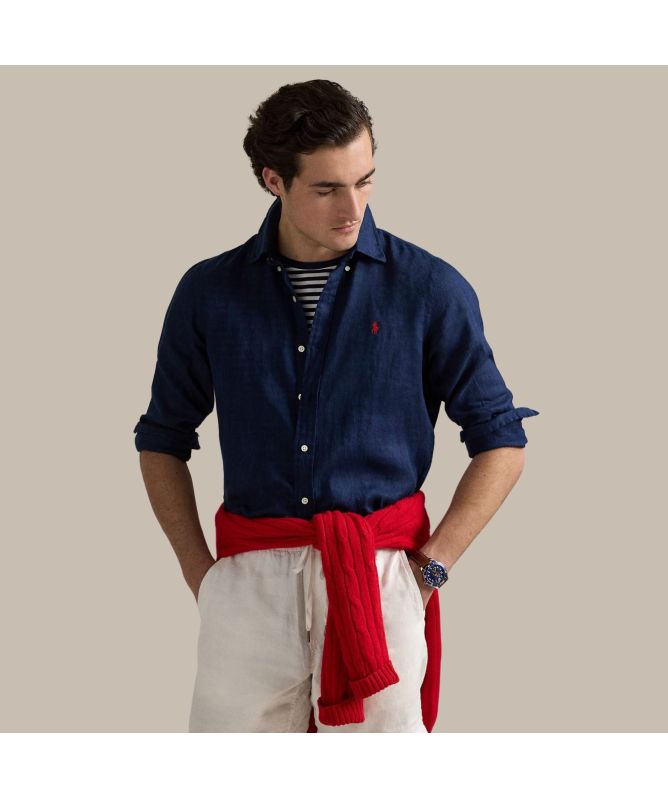 Tシャツ・カットソー Ralph Lauren SS25 Custom-Fit Linen Shirt (710966294 003) Polo Ralph Lauren Custom Fit Linen Shirt | Apparel » Buy