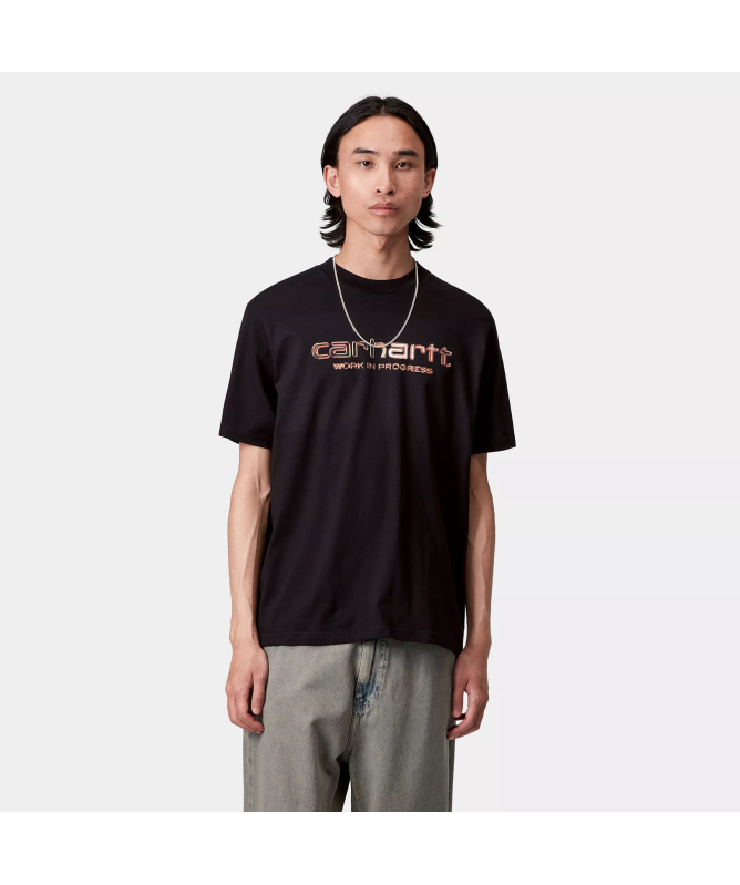 ★ドイツ発*carhartt WIP*新作*Solar Chrome Script Tシャツ/D★ Carhartt WIP Solar Chrome Script T-Shirt | Black