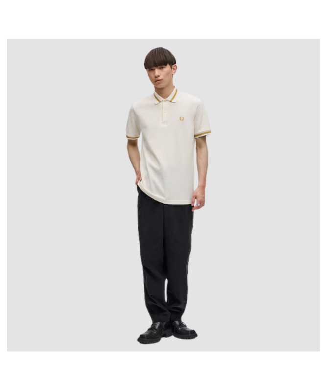 Fred Perry Men's Single Tipped Polo | Sand - M2 W79