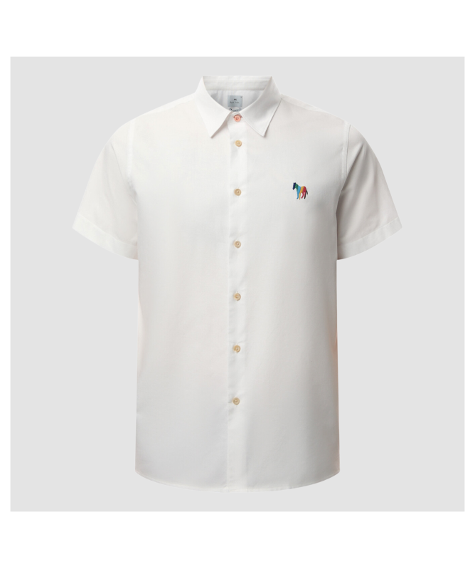 Tシャツ・カットソー Paul Smith FW25 TAILORED FIT SHIRT (M2R 599R PZEBRA 44) Paul Smith Tailored Fit Zebra Shirt | Blue - M2R-599R-P22347