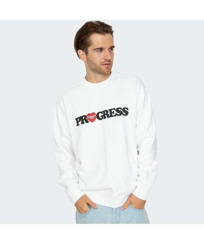 【Carhartt】 I HEART PROGRESS SWEATSHIRT Carhartt WIP Heart Progress Sweatshirt | Blue-I032447-01
