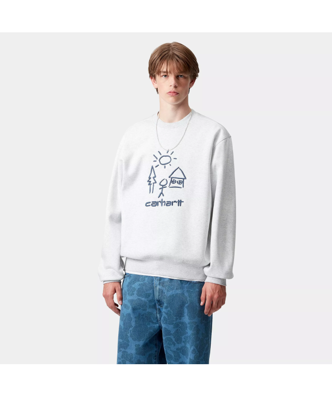 【carhartt】\"Masterpiece Sweatshirt\"刺繍スウェットシャツ/3色 Carhartt WIP Masterpiece Sweatshirt | Saguaro / Pink – Page