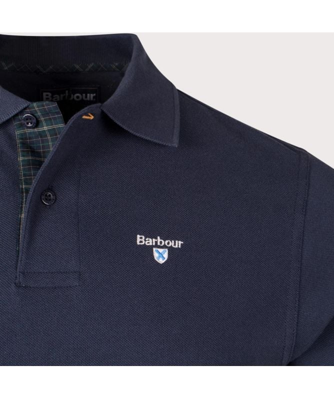 Tシャツ・カットソー Barbour SS25 Tartan pique polo shirt (MML0012 BK31) Barbour Men's Tartan Pique Polo MML0012GN89 Color Green