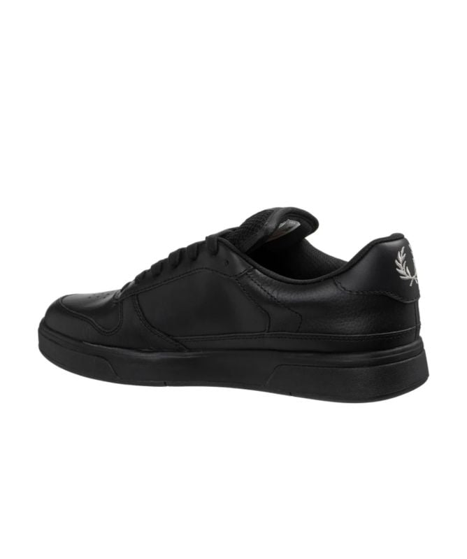 【FRED PERRY】 ★ B300 TEXTURED LEATHER ★ BLACK Fred Perry B300 Textured Leather Trainers - B6318