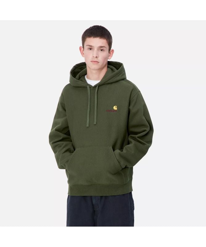 スウェット・トレーナー CARHARTT WIP 'American Script' hoodie Green YJiuDfAE6HcugAeI87xEbBdCJ2UYIk