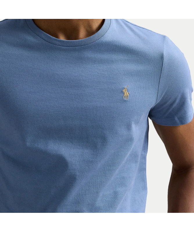 Tシャツ・カットソー Ralph Lauren FW25 CUSTOM FIT SHIRT (710928918 008) Polo Ralph Lauren Centre Chest Logo T-Shirt | green-710839046040