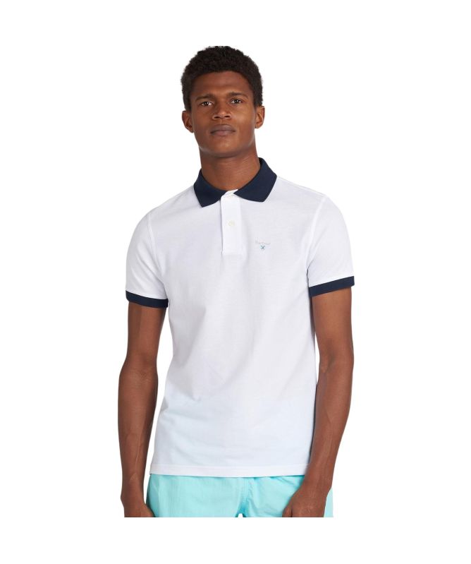 Barbour Men's Lynton Polo T-Shirt | White MML0887WH11 Blue MML0887BU17
