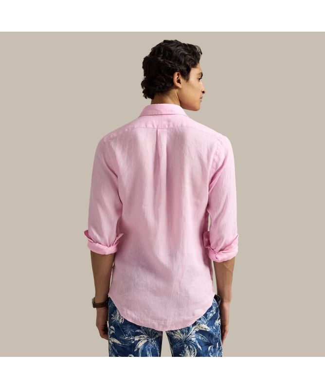 Tシャツ・カットソー Ralph Lauren SS25 Pink linen shirt (710966294 009) Linen shirt POLO RALPH LAUREN | Custom fit | color Pink