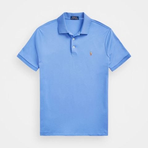 Tシャツ・カットソー POLO RALPH LAUREN Men Polo Shirts 710681126 038 Blue Polo Ralph Lauren Logo Embroidered T-shirt | Blue | FARFETCH