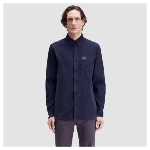 Fred Perry Heavy Weight Sweat Overshirt | Black - M8628