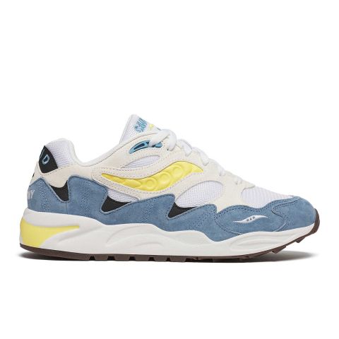 Size 8 Saucony Original Grid Web Men Retro Training Shoes White Grey Blue Saucony Grid Web OG - White | Garmentory main image 4