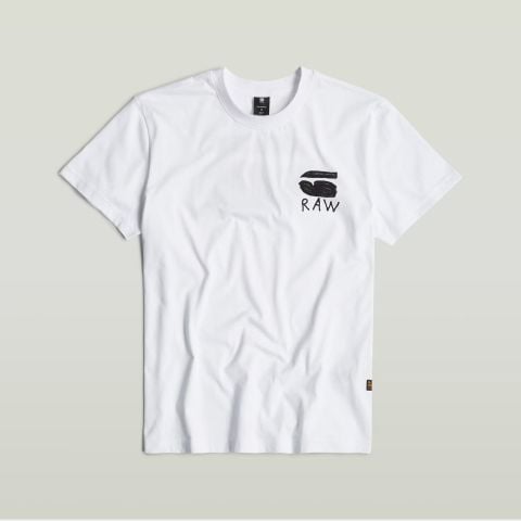 G-Star Unisex Rhino Cartoon Loose T-Shirt | White-D2596-C336