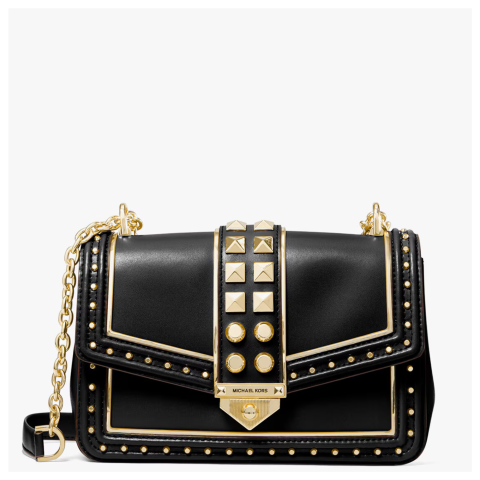 Michael Kors Susan Pebbled Leather Satchel | Black
