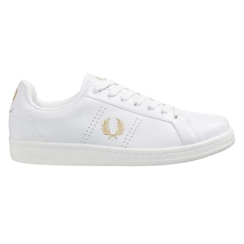 Fred Perry B721 Mens Leather Trainers | White - B6333