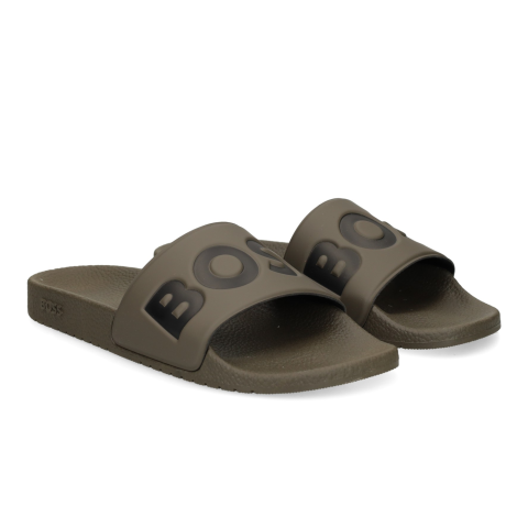 BOSS Men's Faux-Suede Slippers | Beige or Black - 50503988