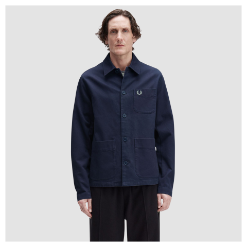 ジャケット・アウター FRED PERRY Utility Overshirt Brentham Jacket - Night Green | Mens Coats & Jackets