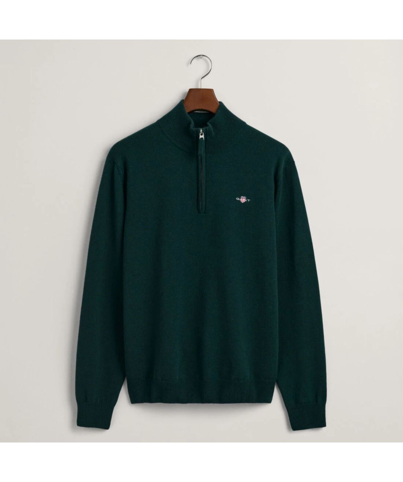 Gant Superfine Lambswool Half-Zip Sweater 229 mahogany brown | Westen Mode sinds 1881
