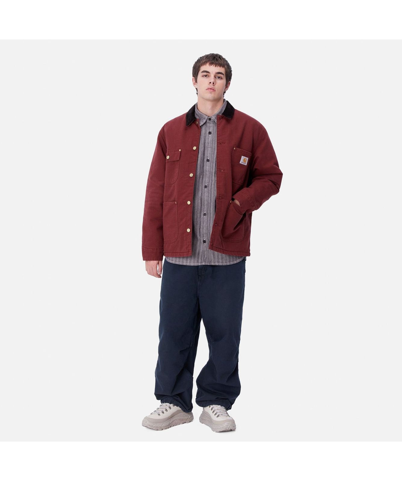 Carhartt WIP OG Chore Coat - Black & Red | Kular Fashion Carhartt WIP OG Chore Coat - Black & Red | Kular Fashion