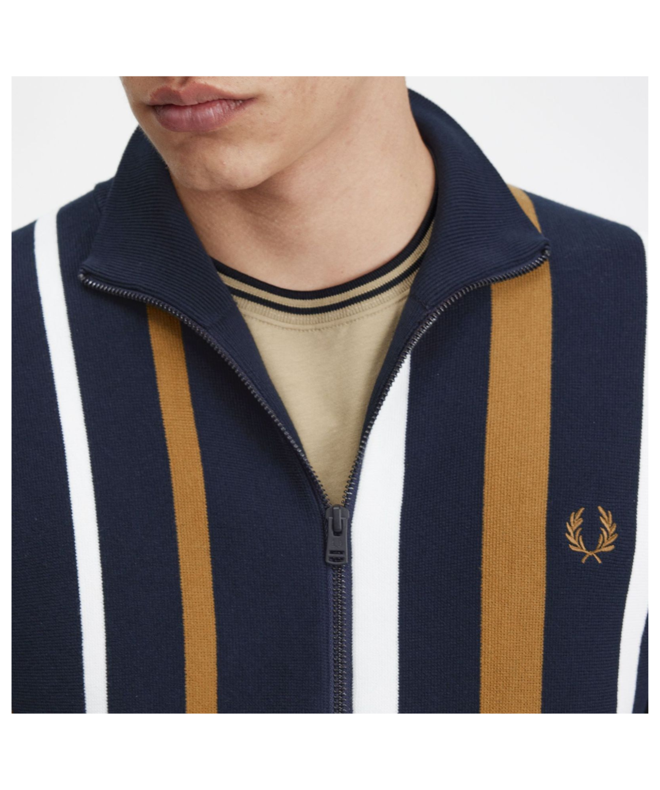 FRED PERRY Track Jacket ネイビー Fred Perry Men's Taped Track Jacket Blue Full Zip Size S VTG