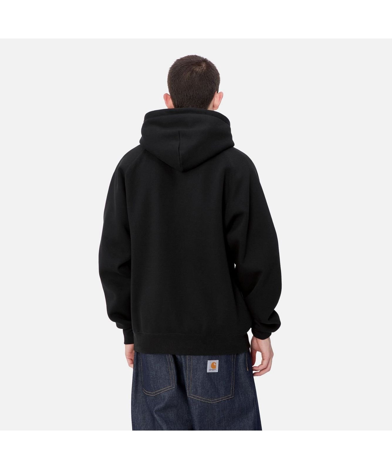 Carhartt WIP Loose Fit Yute Hoodie | Black-I033937-89 -kular
