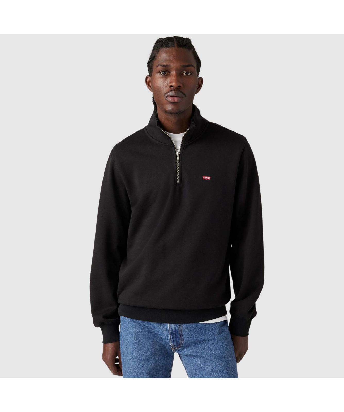 Levi's Original Housemark ¼ Zip Sweatshirt | Black-A86060000, Blue