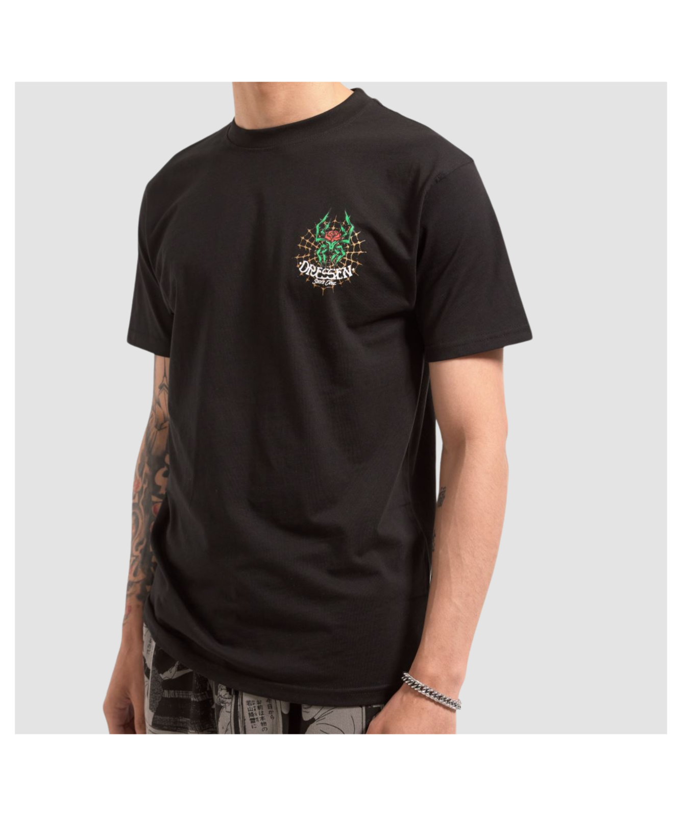 CHALLENGER ロンT XL / ROSE CROSS Santa Cruz Men's Dressen Rose Cross T-Shirt | Black - SCA-TEE