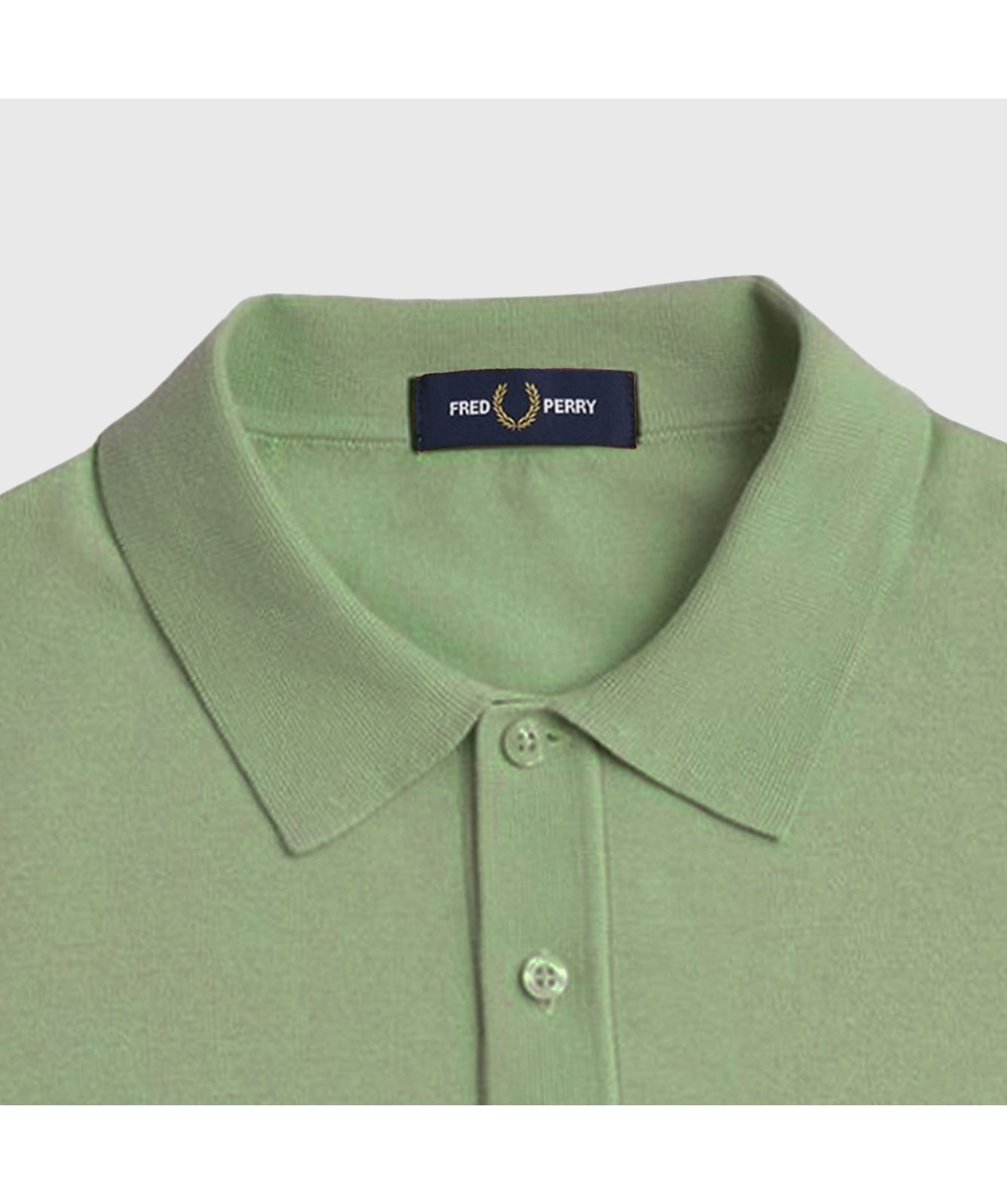 Fred Perry Cotton Knitted Shirt | Sky Blue - K9725-146, Olive Mint
