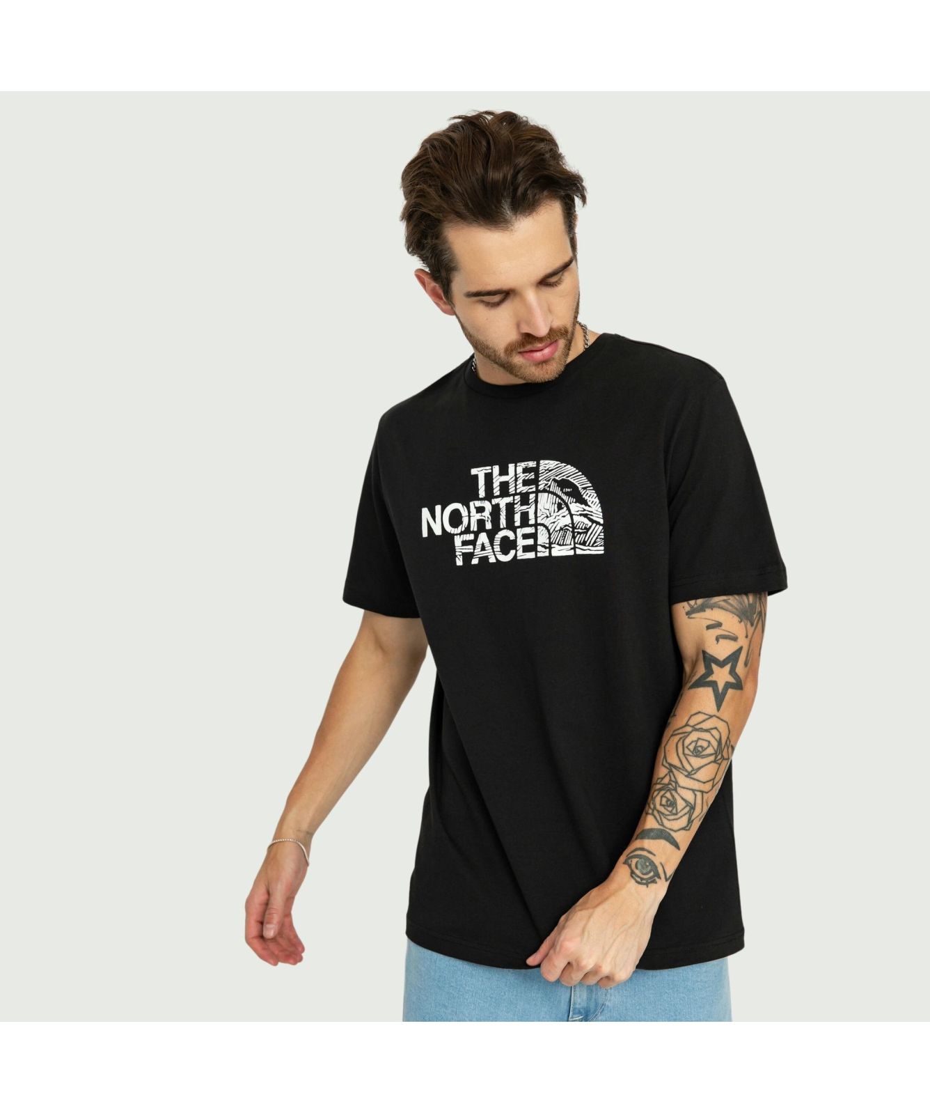 The North Face Wood Dome Cotton T-Shirt | Black-NF00A3G1JK31
