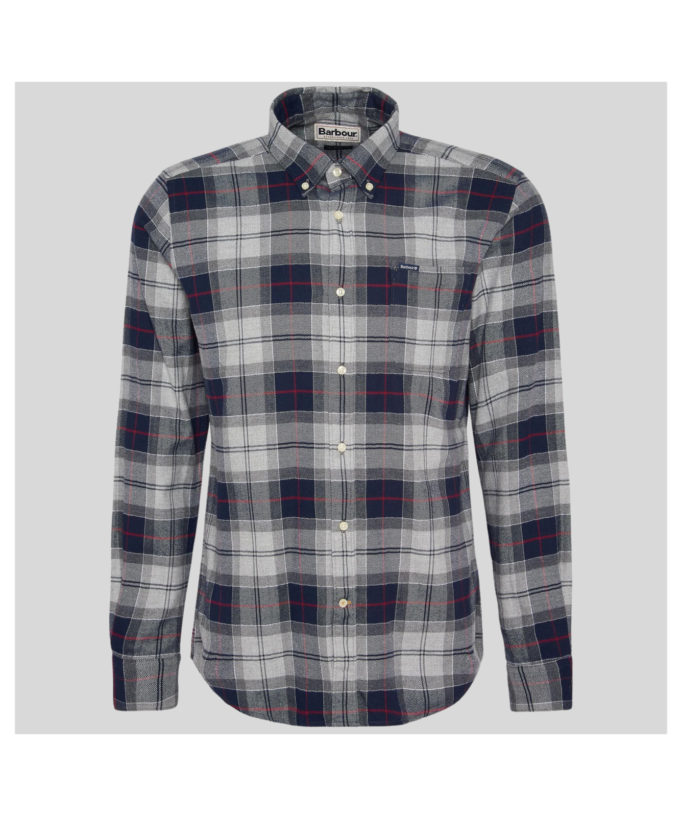 Barbour Men's Lanark Tailored Long Sleeved Shirt Blue