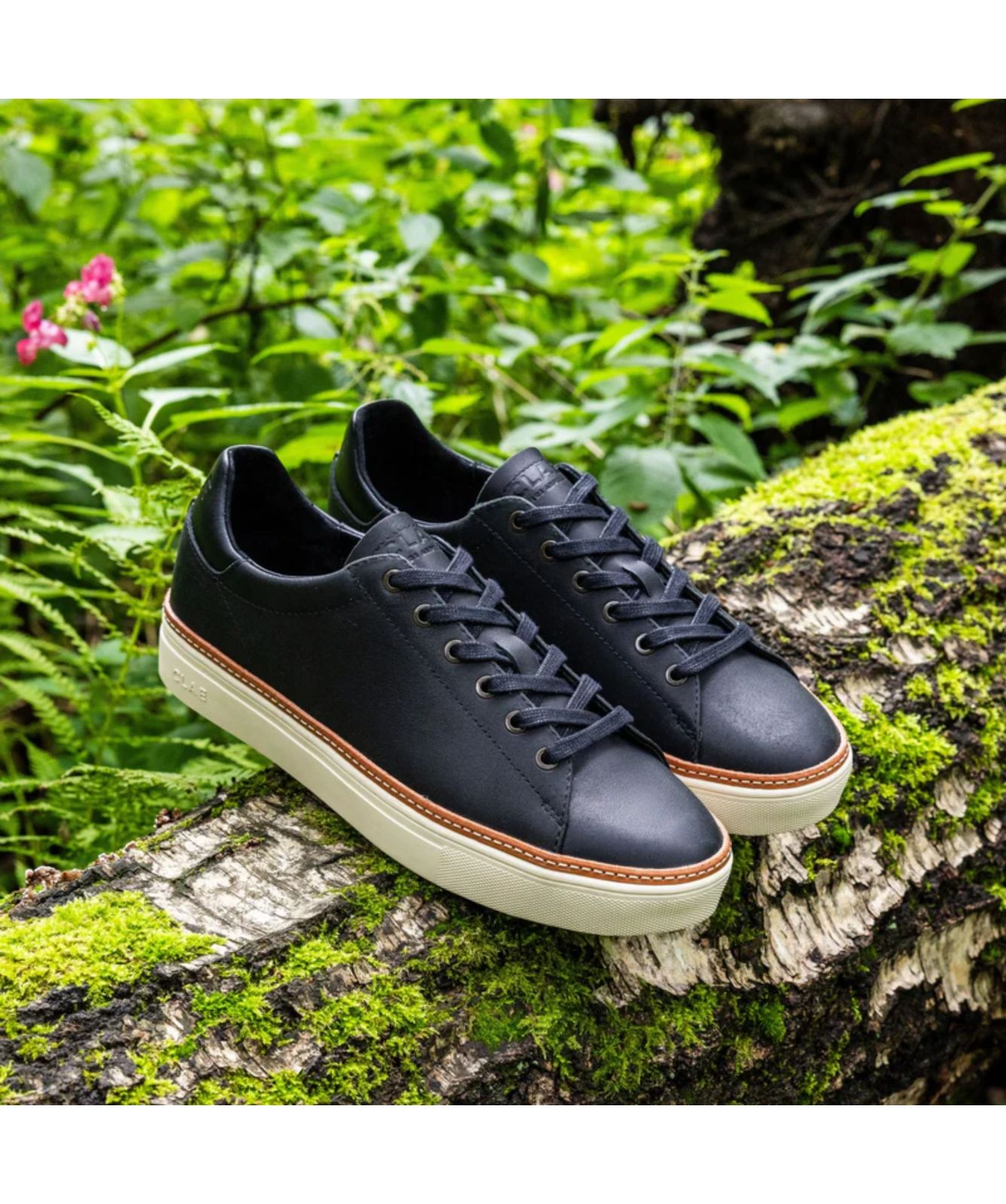 Clae Bradley Welt High Top Sneakers Mens 8 Black Leather Casual Minimalist Shoes BRADLEY MID main image 2