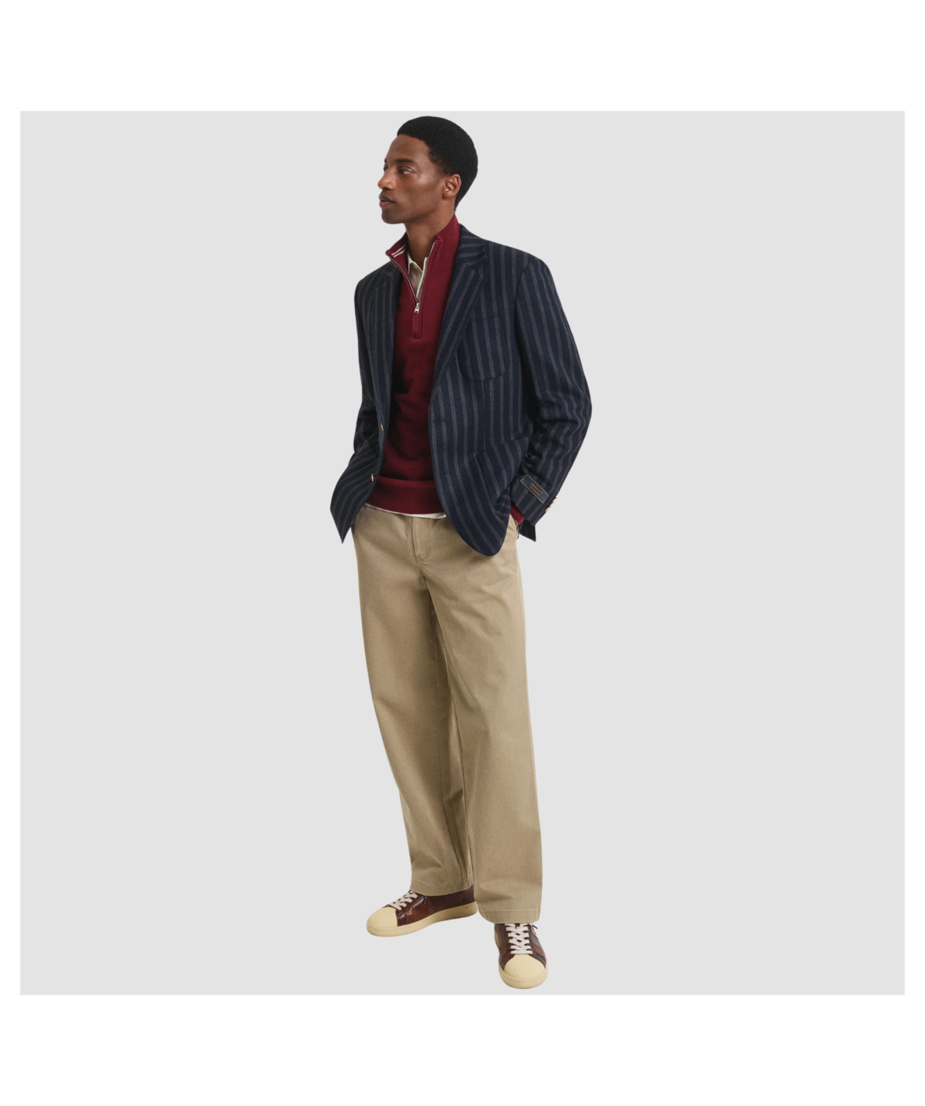 GANT Superfine Lambswool Half-Zip Sweater - Red | Kular Fashion