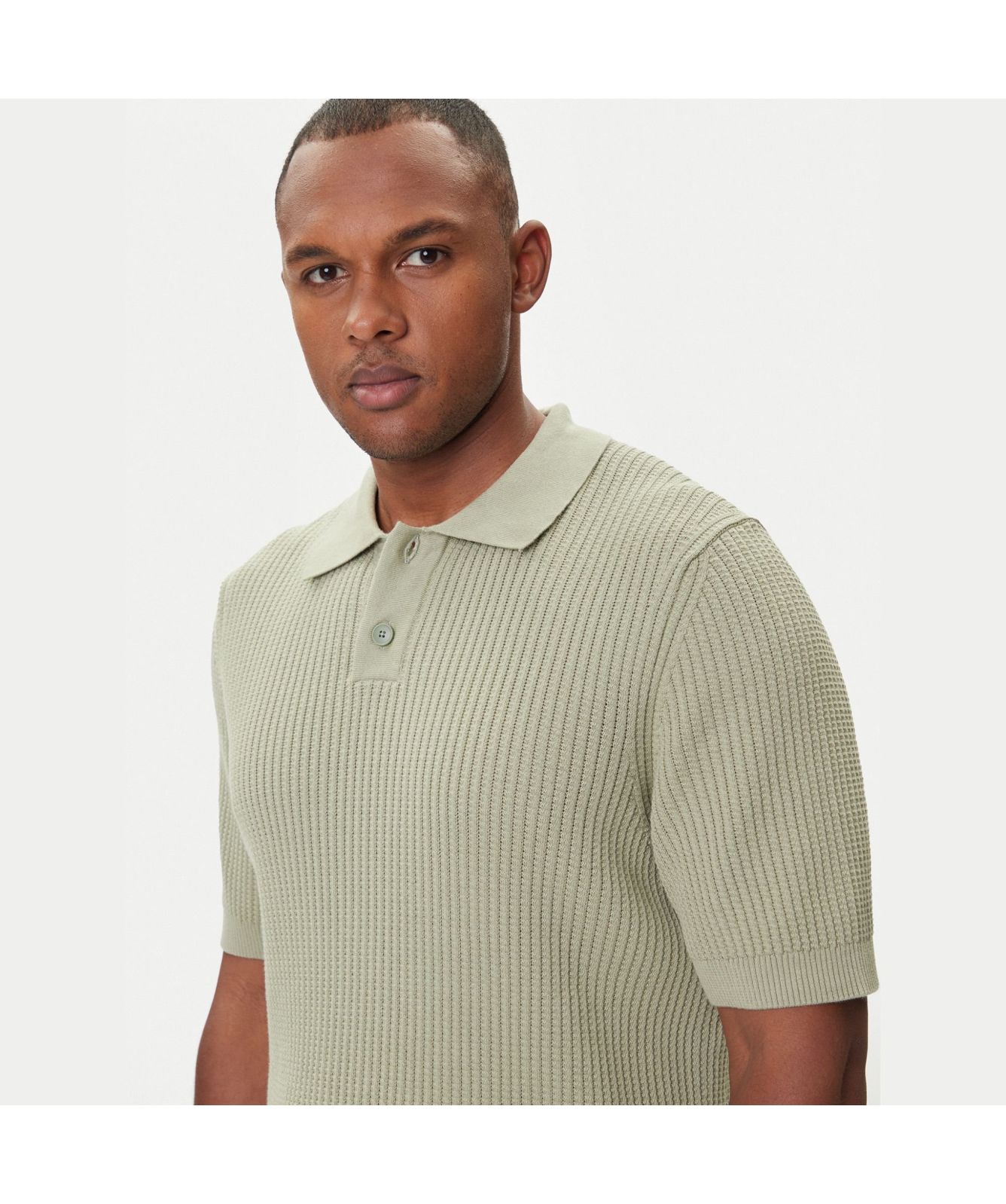 BOSS Akoppo Knitted Polo Shirt | Open Green - 50543670-370, Open