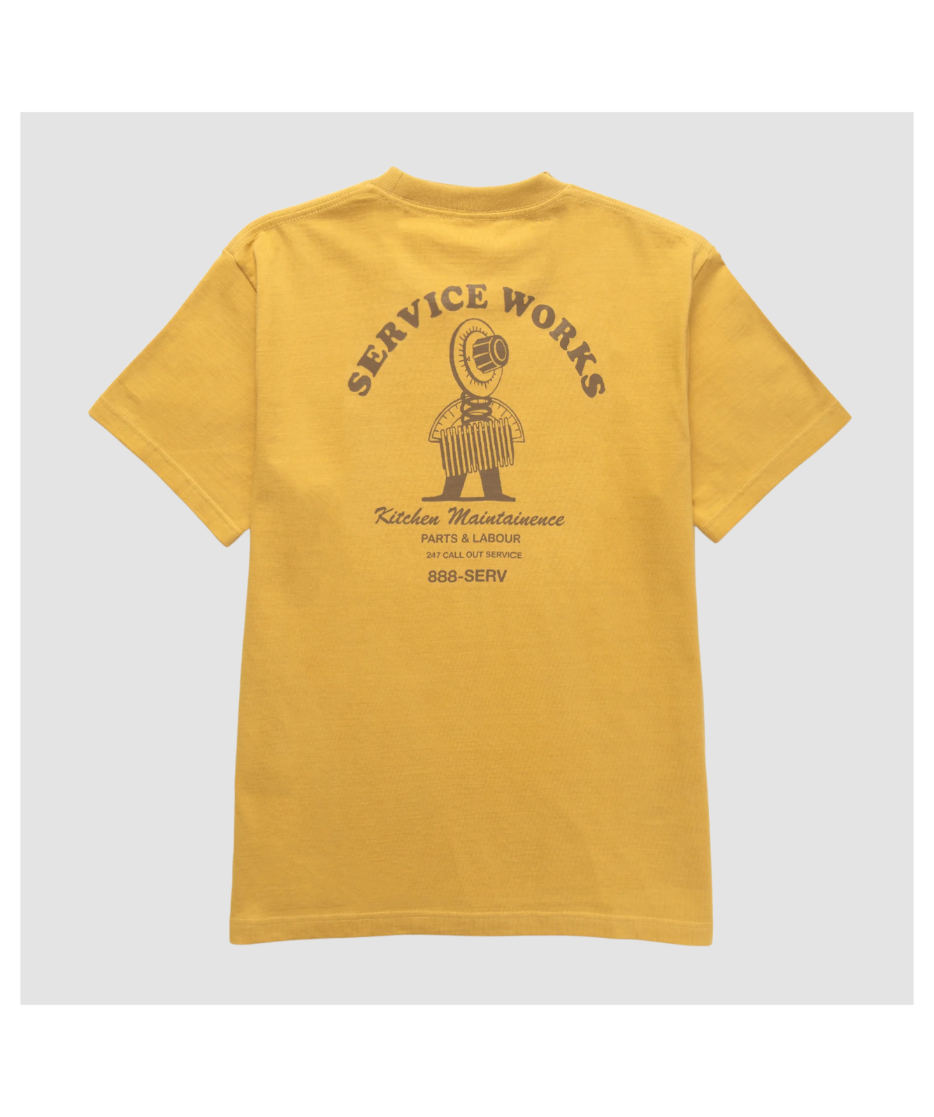 Service Works Maintenance Tee - Yellow, Black & White | Kular Fashion