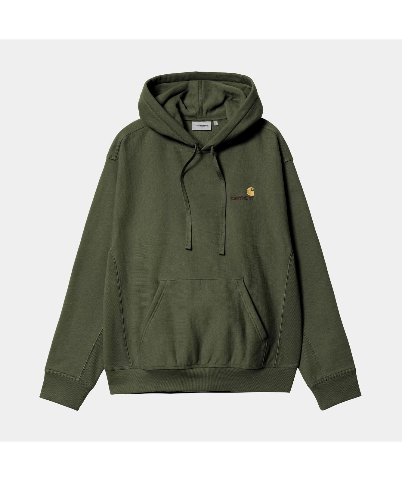 Carhartt WIP American Script Hoodie | Green-I028279-2BR-Tan Carhartt WIP American Script Hoodie | Green-I028279-2BR-Tan