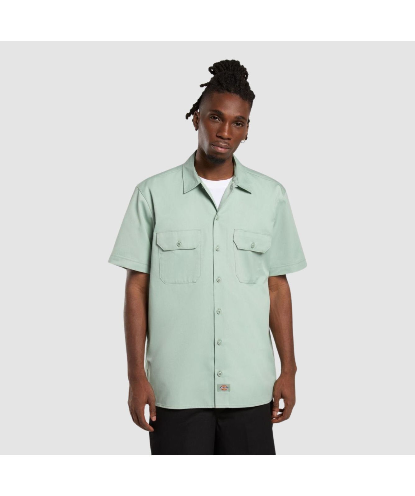 『TEN WORK SHIRT KHAKI S』 Dickies Relaxed Fit Short Sleeves Work Shirt | Khaki-DK0A4XK7KHK1