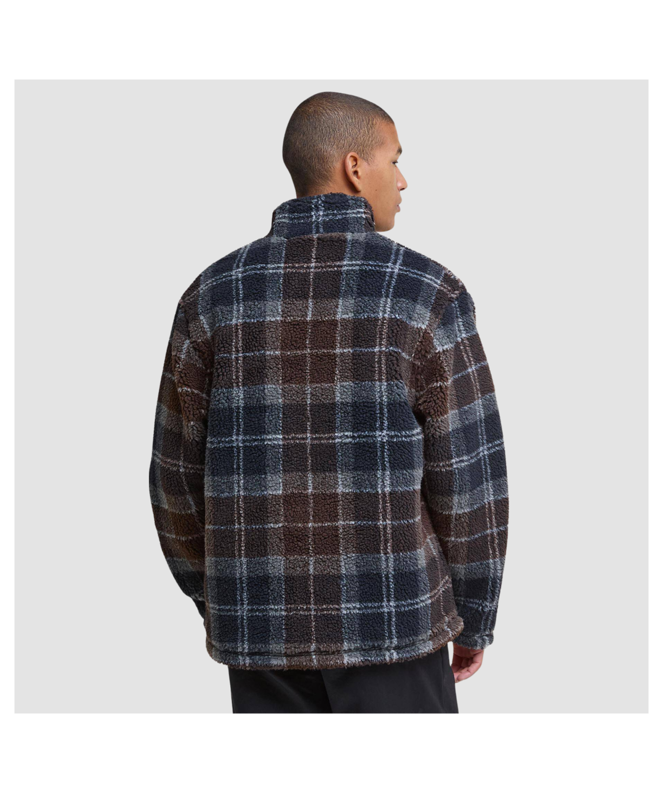 Barbour Sherpa Fleece - Tartan Blue | Kular Fashion