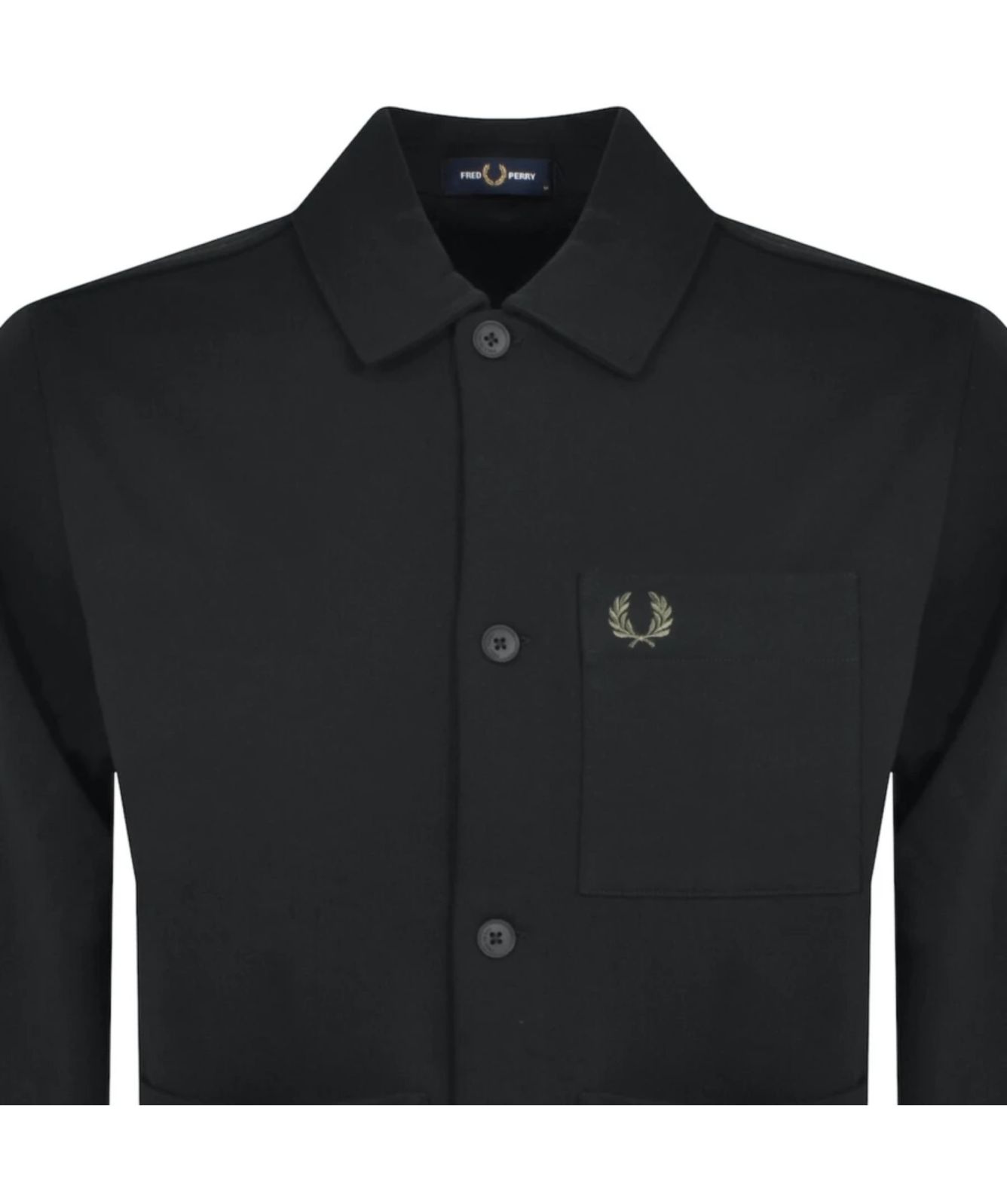 Fred Perry Heavy Weight Sweat Overshirt | Black - M8628